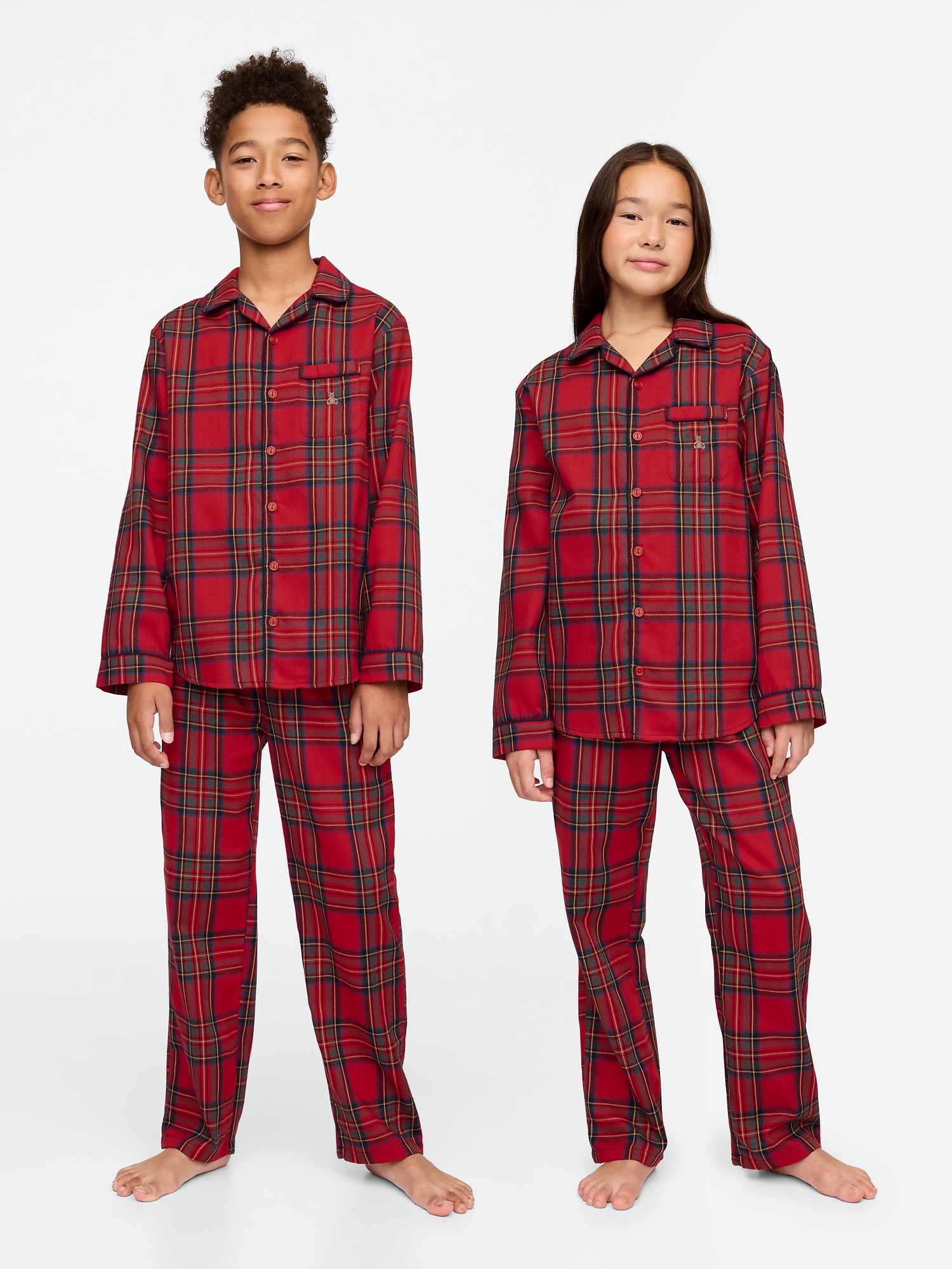 Kids Recycled Flannel PJ Set