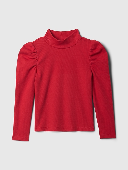 Image number 1 showing, babyGap Puff Sleeve Rib Mockneck