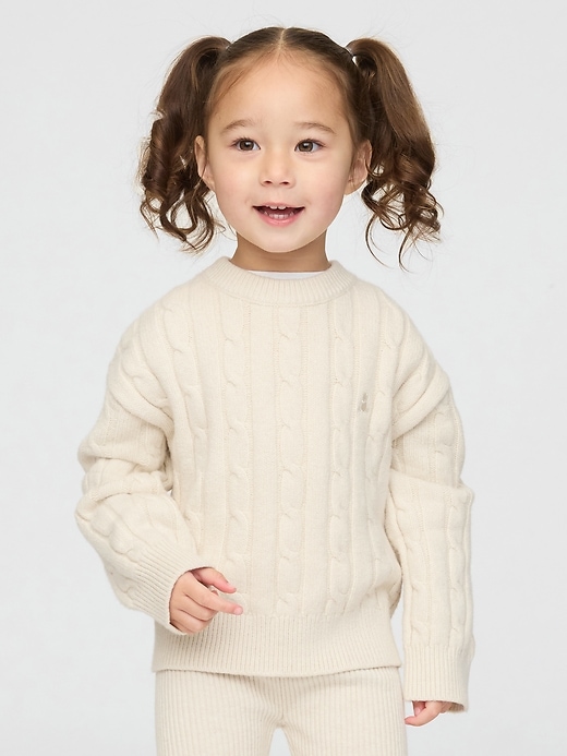 Image number 1 showing, Baby & Toddler CashSoft Cable-Knit Sweater