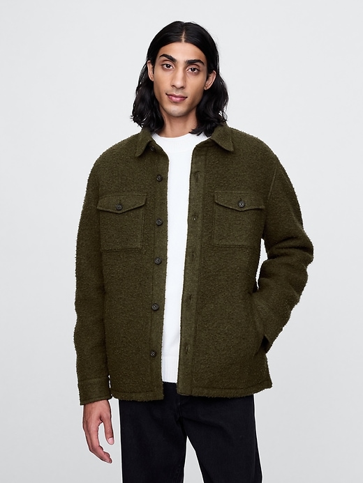 Image number 1 showing, Textured Utility Shirt Jacket