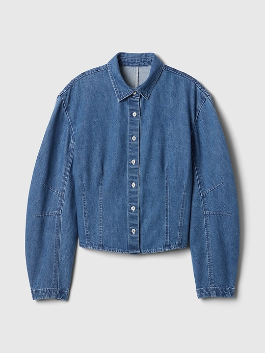 Image number 5 showing, Barrel-Sleeve Denim Shirt