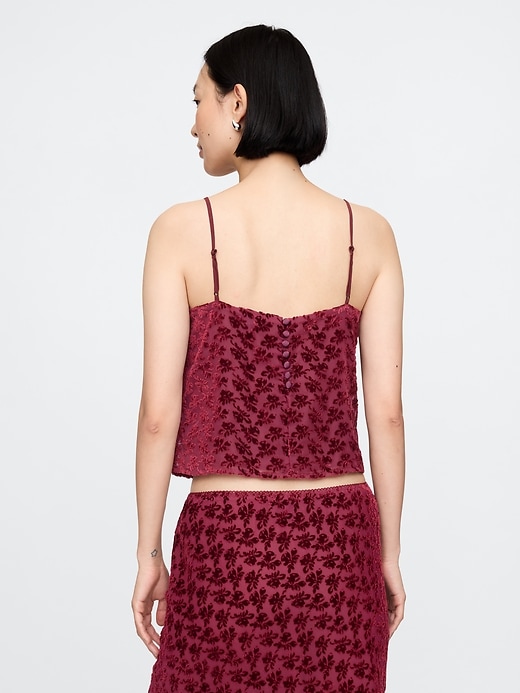 Image number 2 showing, Burnout Velvet Cropped Cami