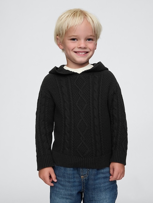 Image number 1 showing, Baby & Toddler Hooded Cable-Knit Sweater