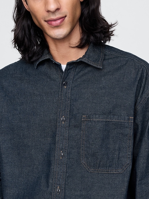 Image number 4 showing, Denim Big Shirt