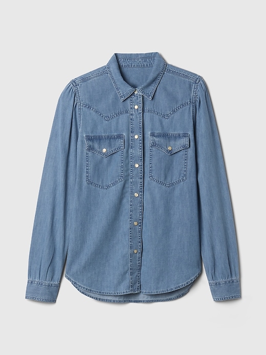 Image number 5 showing, Denim Western Shirt