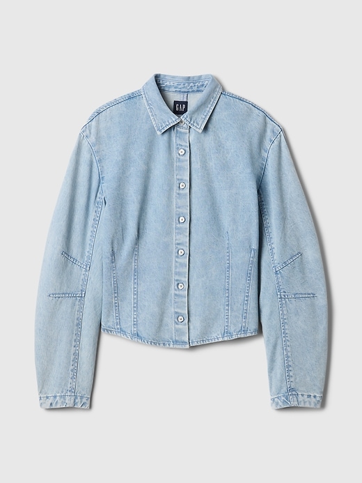 Image number 5 showing, Barrel-Sleeve Denim Shirt