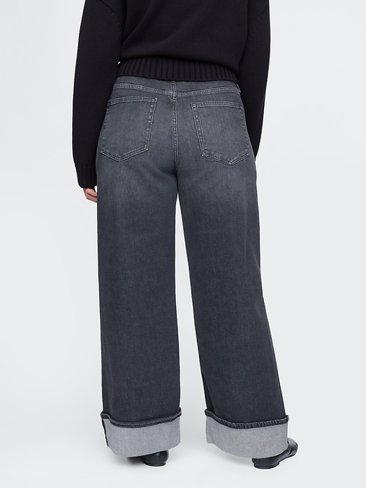 Image number 6 showing, High Rise Stride Cuffed Wide-Leg Jeans