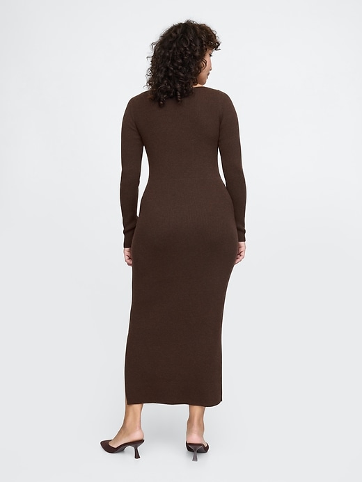 Image number 6 showing, Boatneck Rib Midi Sweater Dress