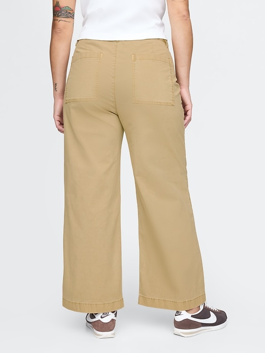 Image number 3 showing, High Rise Stride Wide-Leg Khakis