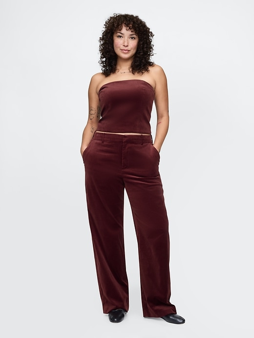 Image number 5 showing, High Rise Velvet Straight Pants