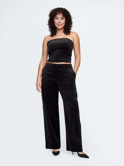 Image number 5 showing, High Rise Velvet Straight Pants