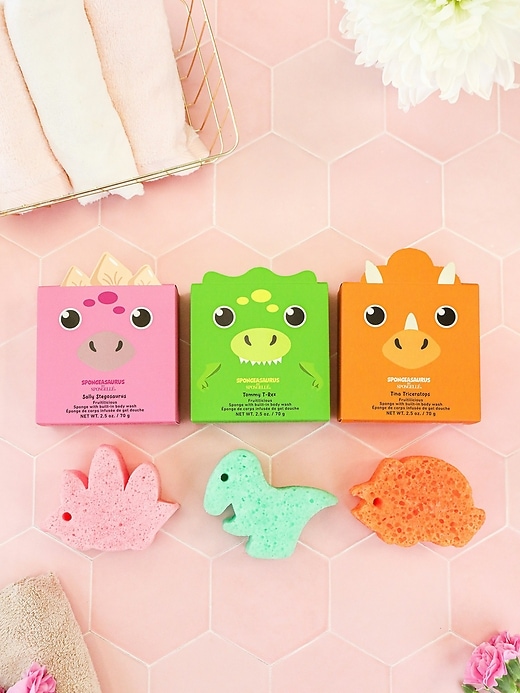 Image number 6 showing, Spongelle Foaming Sponge Spongeasaurus Body Wash Infused Buffers Assorted Pack of 3