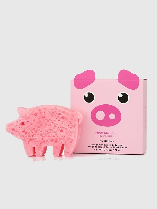 Image number 5 showing, Spongelle Foaming Sponge Farm Animals Body Wash Infused Buffers Assorted Pack of 3