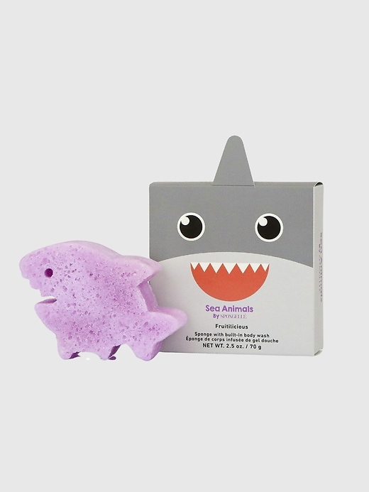 Image number 4 showing, Spongelle Foaming Sponge Sea Animals Body Wash Infused Buffers Assorted Pack of 3