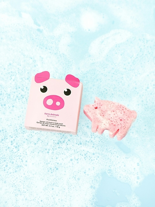 Image number 3 showing, Spongelle Foaming Sponge Farm Animals Body Wash Infused Buffer