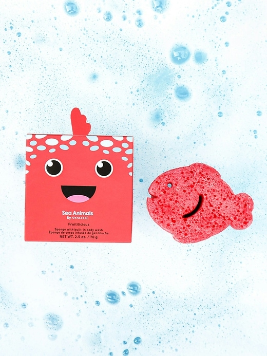 Image number 3 showing, Spongelle Foaming Sponge Sea Animals Body Wash Infused Buffer