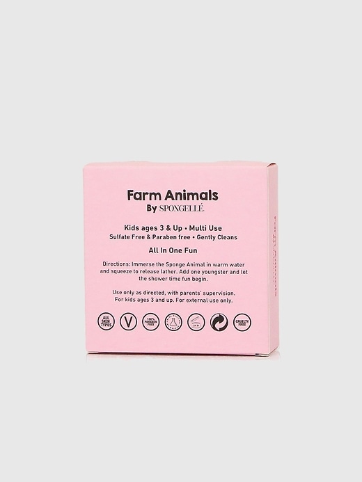 Image number 8 showing, Spongelle Foaming Sponge Farm Animals Body Wash Infused Buffer