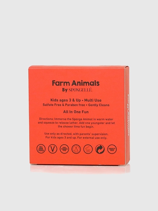 Image number 8 showing, Spongelle Foaming Sponge Farm Animals Body Wash Infused Buffer