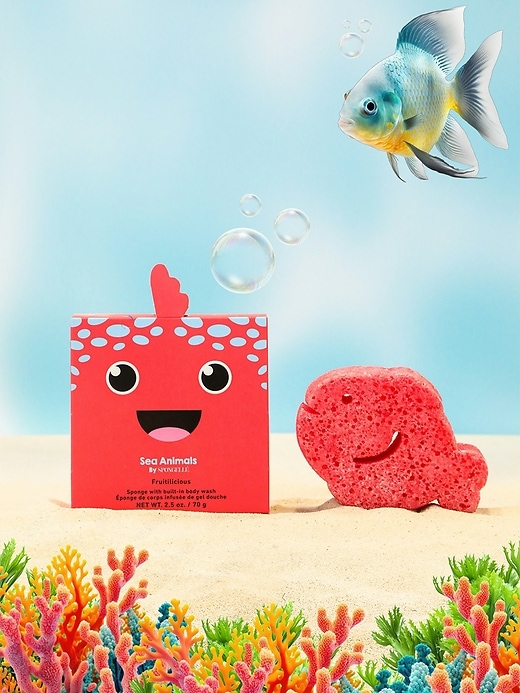 Image number 7 showing, Spongelle Foaming Sponge Sea Animals Body Wash Infused Buffer