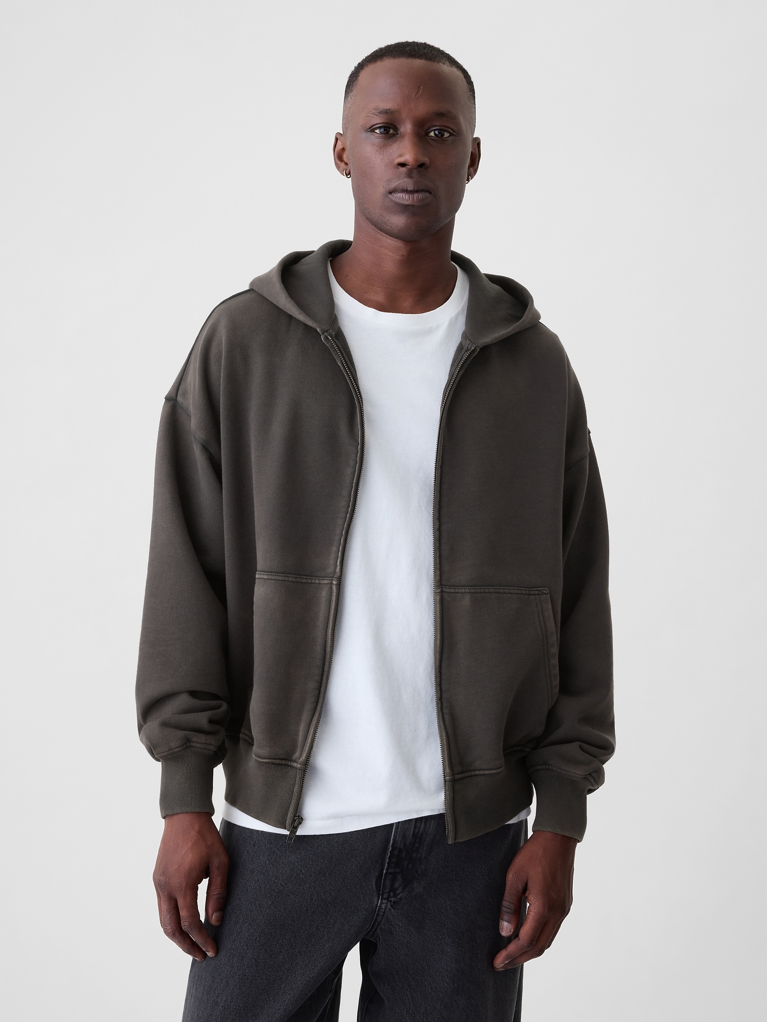 Mens gap zip up hoodie sale