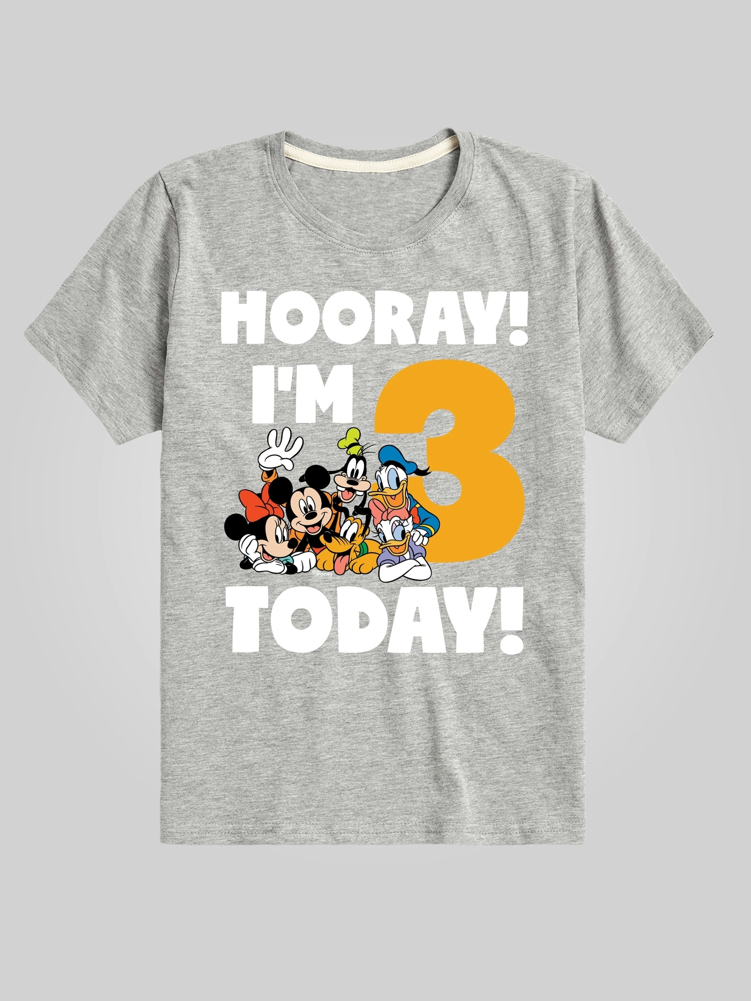 Toddler Disney Hooray I'm 3 Today Graphic Tee