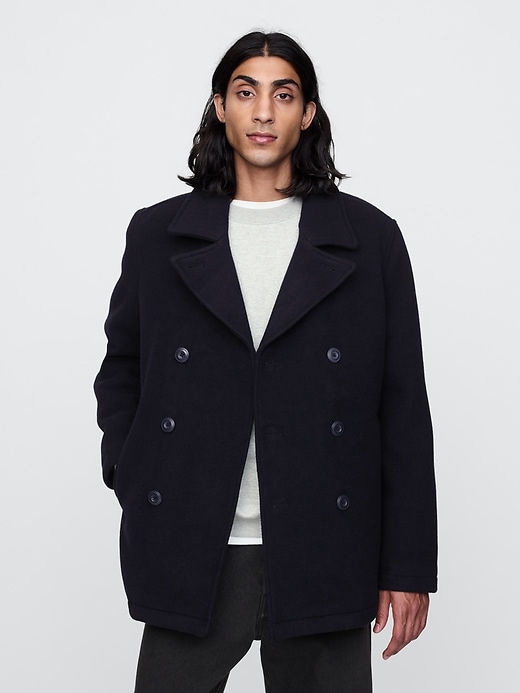 Image number 1 showing, Wool-Blend Peacoat