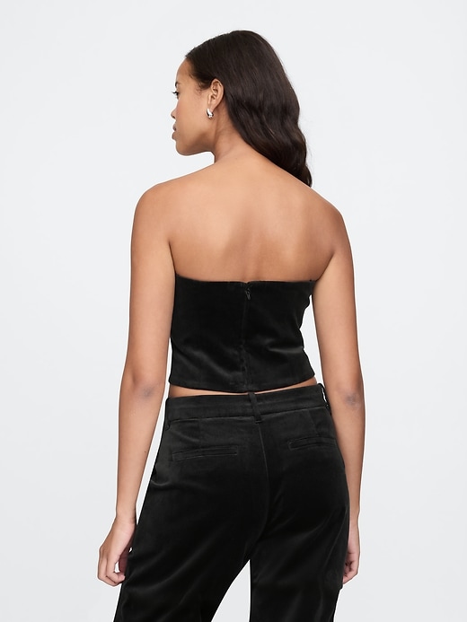 Image number 2 showing, Velvet Cropped Tube Top