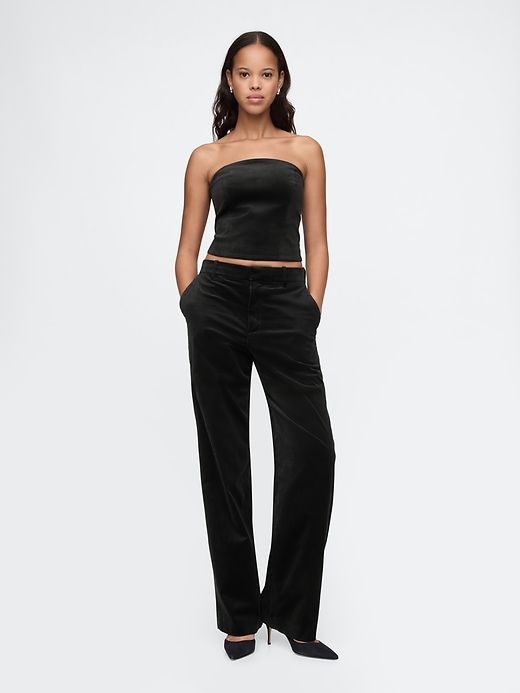 Image number 3 showing, Velvet Cropped Tube Top