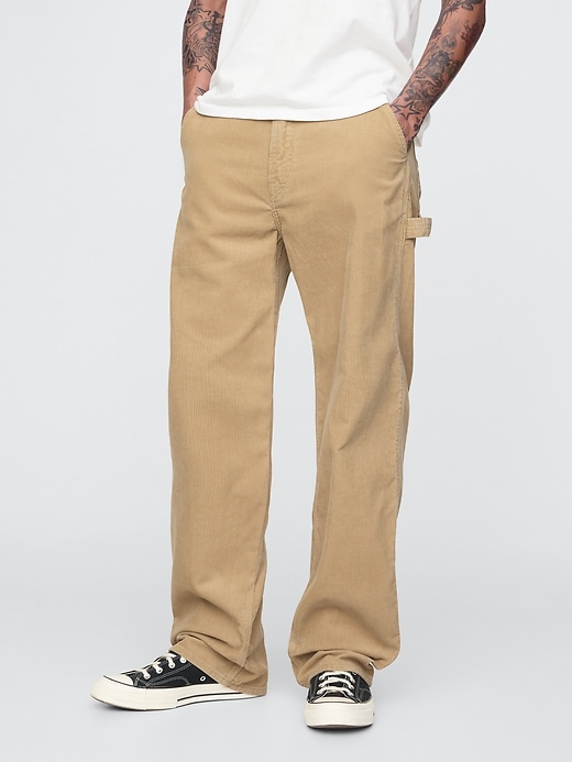 Image number 1 showing, '90s Loose Corduroy Carpenter Pants