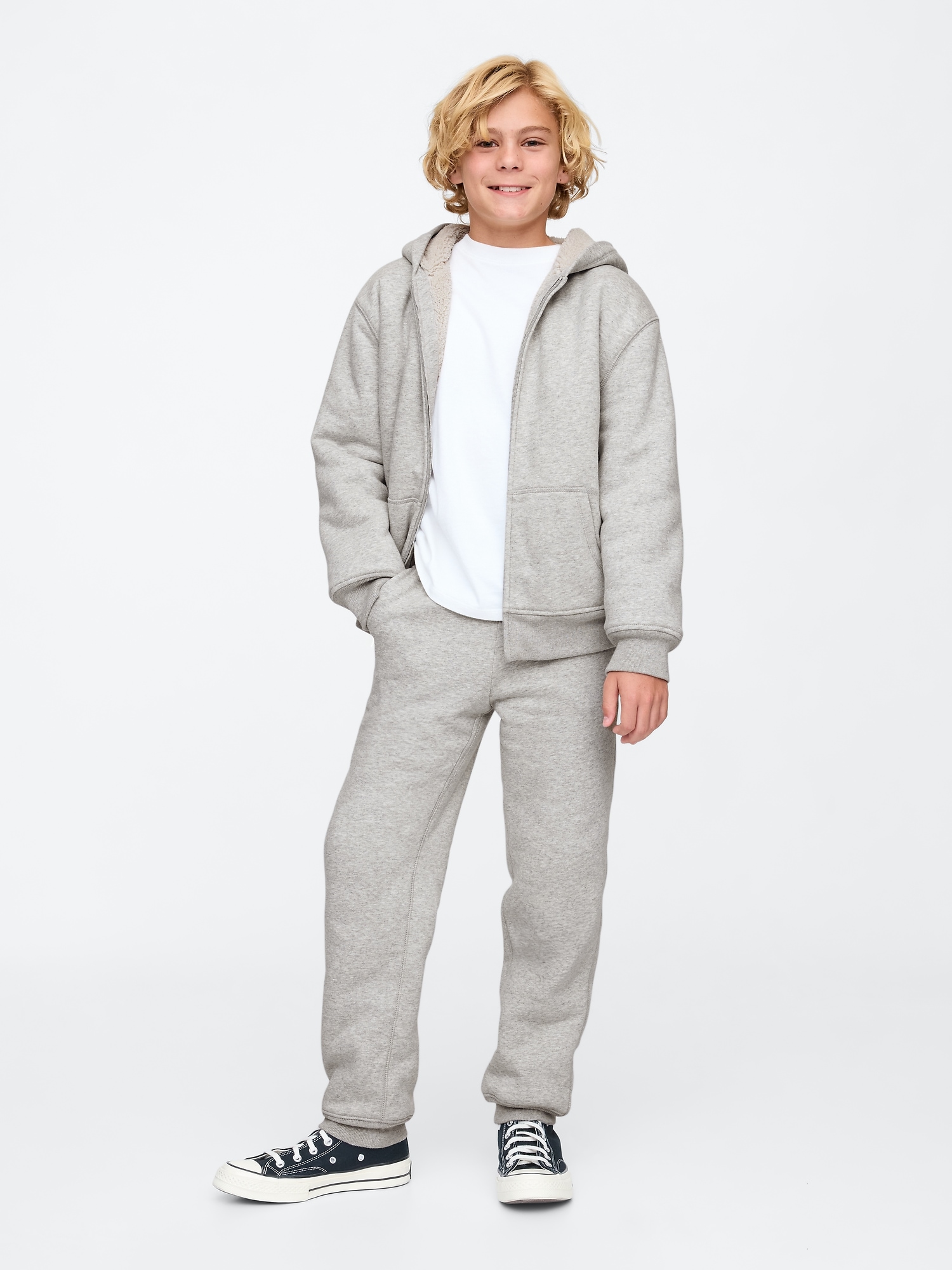 Kids Vintage Soft Sherpa-Lined Joggers