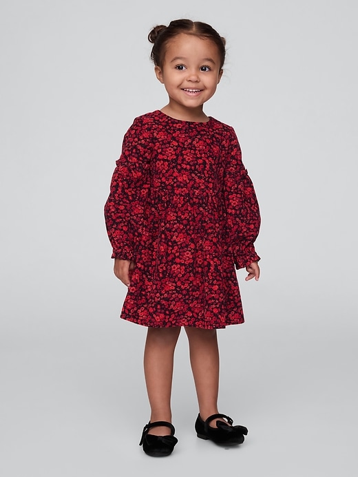 Image number 1 showing, Baby & Toddler Ruffle Corduroy Dress