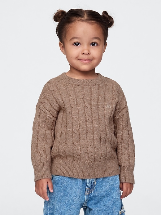 Image number 1 showing, Baby & Toddler CashSoft Cable-Knit Sweater