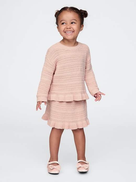 Image number 1 showing, babyGap Ruffle Sweater Skirt Set