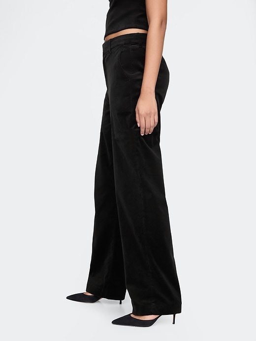 Image number 3 showing, High Rise Velvet Straight Pants