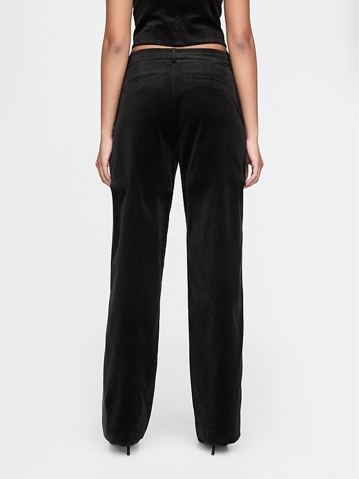 Image number 4 showing, High Rise Velvet Straight Pants