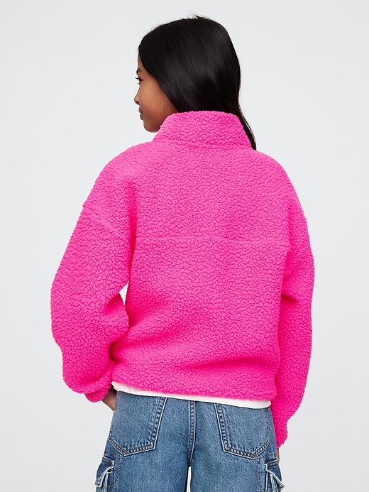 Image number 2 showing, Kids Sherpa Half-Zip Pullover