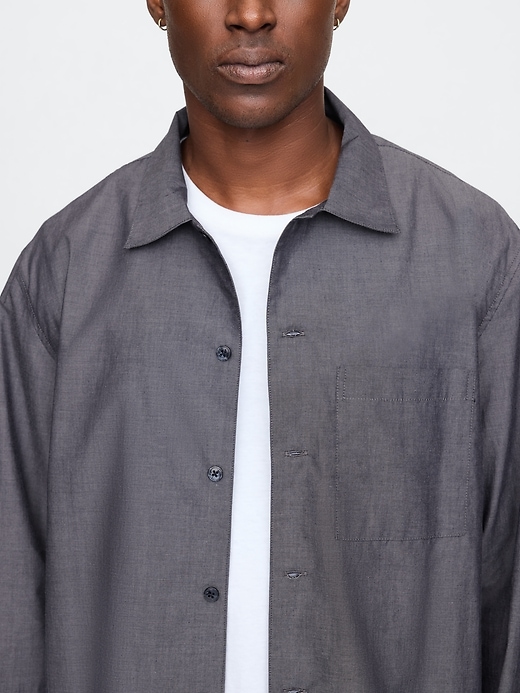 Image number 3 showing, Poplin Big PJ Shirt