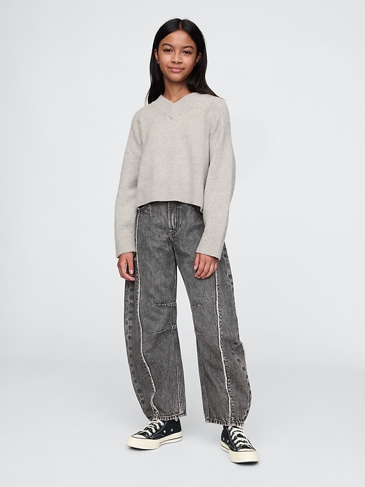 Image number 3 showing, Kids CashSoft Oversized V-Neck Sweater