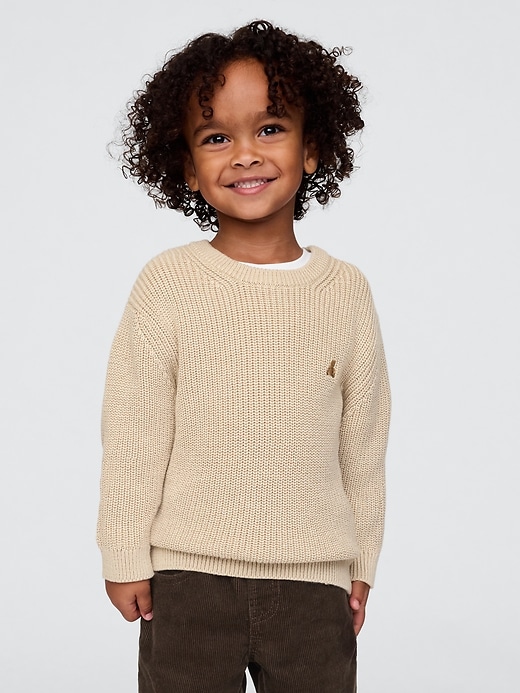 Image number 1 showing, Baby & Toddler  Shaker-Stitch Crewneck Sweater