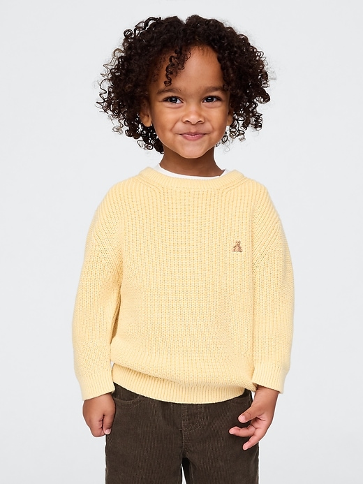 Image number 1 showing, Baby & Toddler  Shaker-Stitch Crewneck Sweater