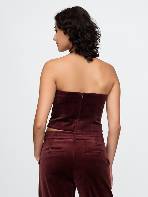 Image number 2 showing, Velvet Cropped Tube Top