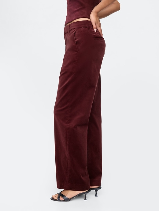 Image number 3 showing, High Rise Velvet Straight Pants