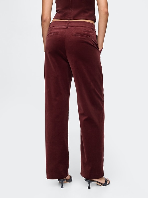 Image number 4 showing, High Rise Velvet Straight Pants