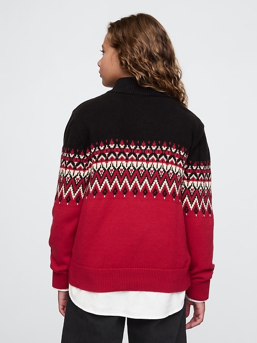 Image number 2 showing, Kids Fair Isle Half-Zip Pullover Sweater