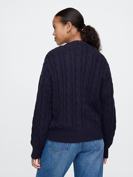 Image number 2 showing, Oversized Cable-Knit Cardigan