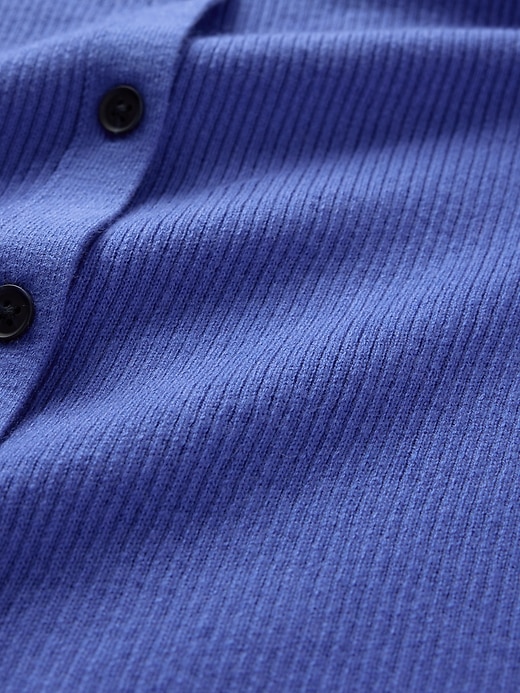 Image number 4 showing, CashSoft Rib Polo Cardigan