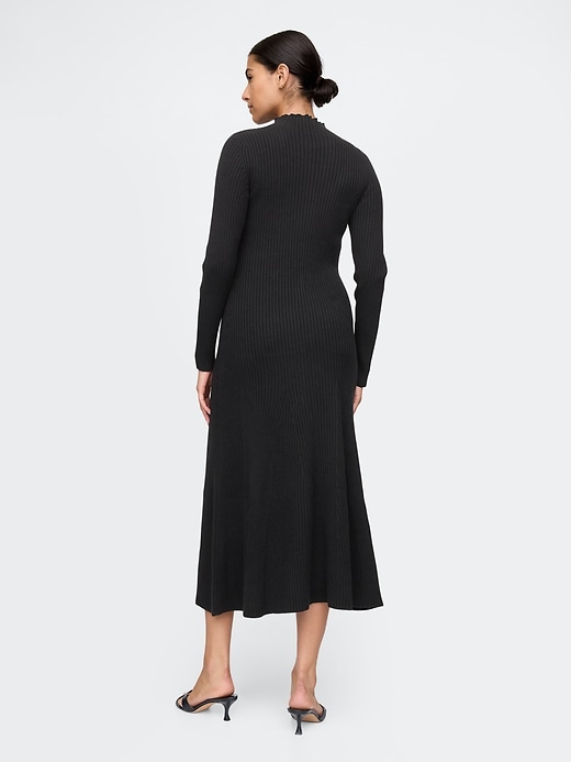 Image number 2 showing, CashSoft Pleated Rib Maxi Sweater Dress