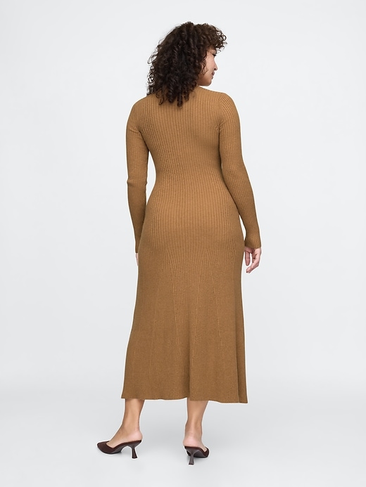 Image number 6 showing, CashSoft Pleated Rib Maxi Sweater Dress