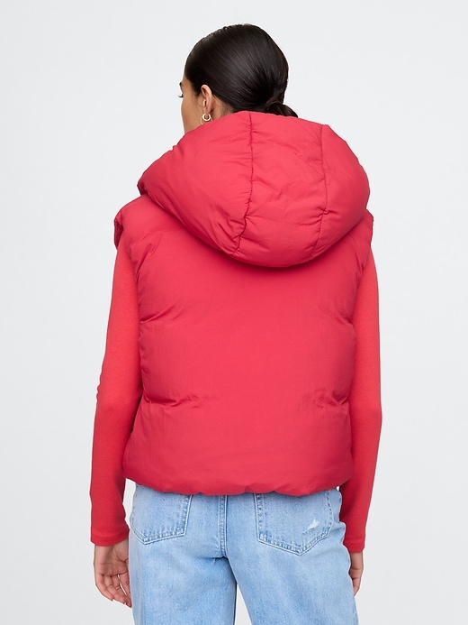 Image number 2 showing, Cropped Duvet Wrap Puffer Vest