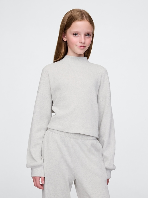 Image number 1 showing, Kids Waffle-Knit Mockneck Top